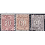 Italia 1913 - Servizio commissioni cifra in un cerchio la serie. Cert.: Italia Colleziona. Cat. € 750 (**)