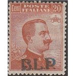 Italia 1921 - Tipo Michetti 20 c. arancio con sovrastampa "B.L.P." del I tipo Cat. € 2500 (*)