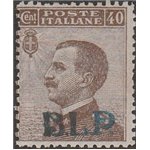 Italia 1921 - B.L.P. tipo Michetti 40 c. bruno con sovrastampa "BLP" del I tipo Cat. € 550 (**)