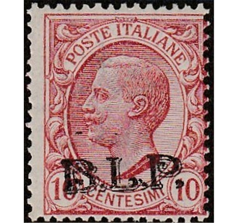 Italia 1922-23 - B.L.P. tipo Leoni 10 c. rosa con sovrastampa litografica "BLP" del II tipo Cat. € 650 (**)