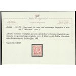 Italia 1922-23 - B.L.P. tipo Leoni 10 c. rosa con sovrastampa litografica "BLP" del II tipo Cat. € 650 (**)