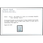 Italia 1922-23 - B.L.P. tipo Michetti 25 c. azzurro con sovrastampa litografica "BLP" del II tipo Cat. € 250 (U)