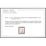 Italia 1922-23 B.L.P. tipo Michetti 60 c. carminio con sovrastampa Litografica "BLP" del II tipo Cat. € 3750 (*)