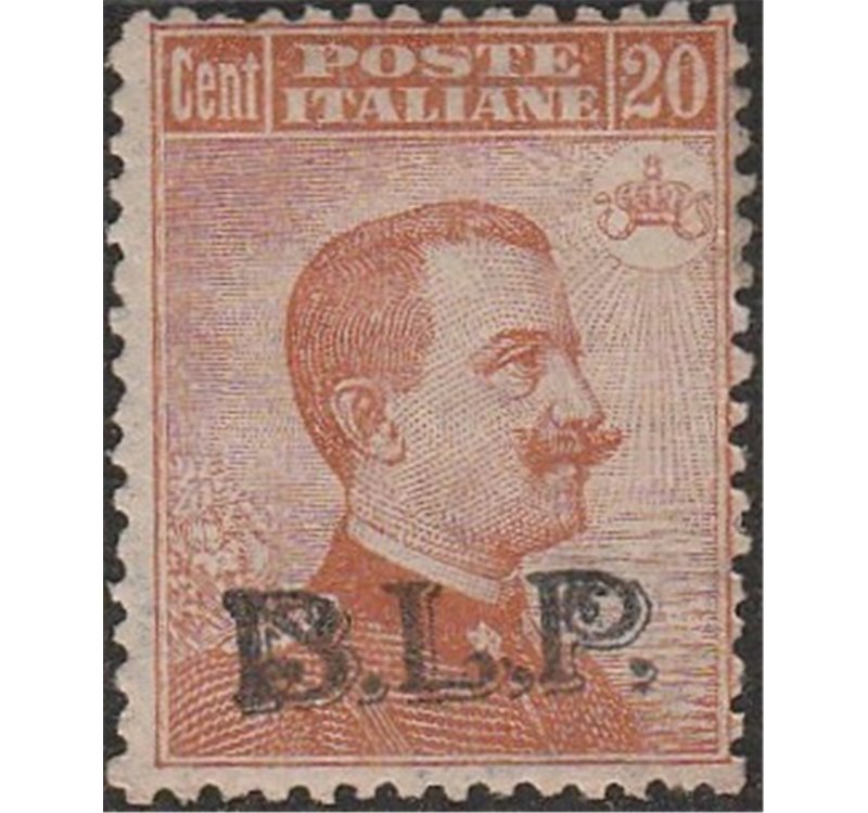 Italia 1923 -B.L.P. tipo Michetti 20 c. arancio con sovrastampa "BLP" del III tipo Cat. € 1625 (**)