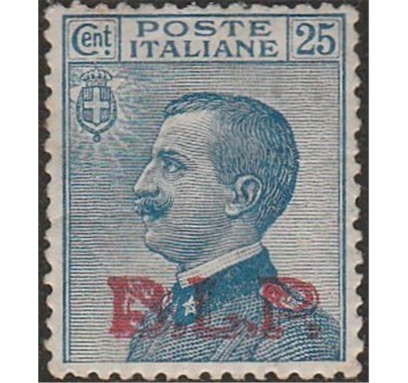 Italia 1923 - B.L.P. tipo Michetti 25 c. azzurro con sovrastampa "BLP" del III tipo Cat. € 1375 (**)