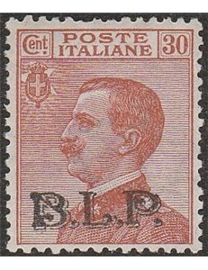 Italia 1923 - B.L.P. tipo Michetti 30 c. bruno arancio con sovrastampa "BLP" del III tipo Cat. € 875 (**)