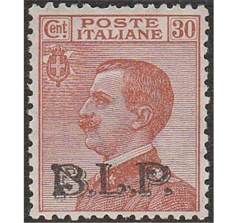 Italia 1923 - B.L.P. tipo Michetti 30 c. bruno arancio con sovrastampa "BLP" del III tipo Cat. € 875 (**)