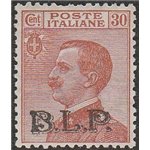Italia 1923 - B.L.P. tipo Michetti 30 c. bruno arancio con sovrastampa "BLP" del III tipo Cat. € 875 (**)
