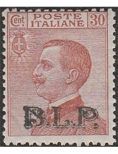 Italia 1923 - B.L.P. tipo Michetti 30 c. bruno arancio con sovrastampa "BLP" del III tipo Cat. € 350 (*)