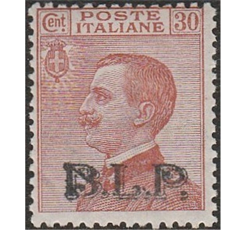 Italia 1923 - B.L.P. tipo Michetti 30 c. bruno arancio con sovrastampa "BLP" del III tipo Cat. € 350 (*)