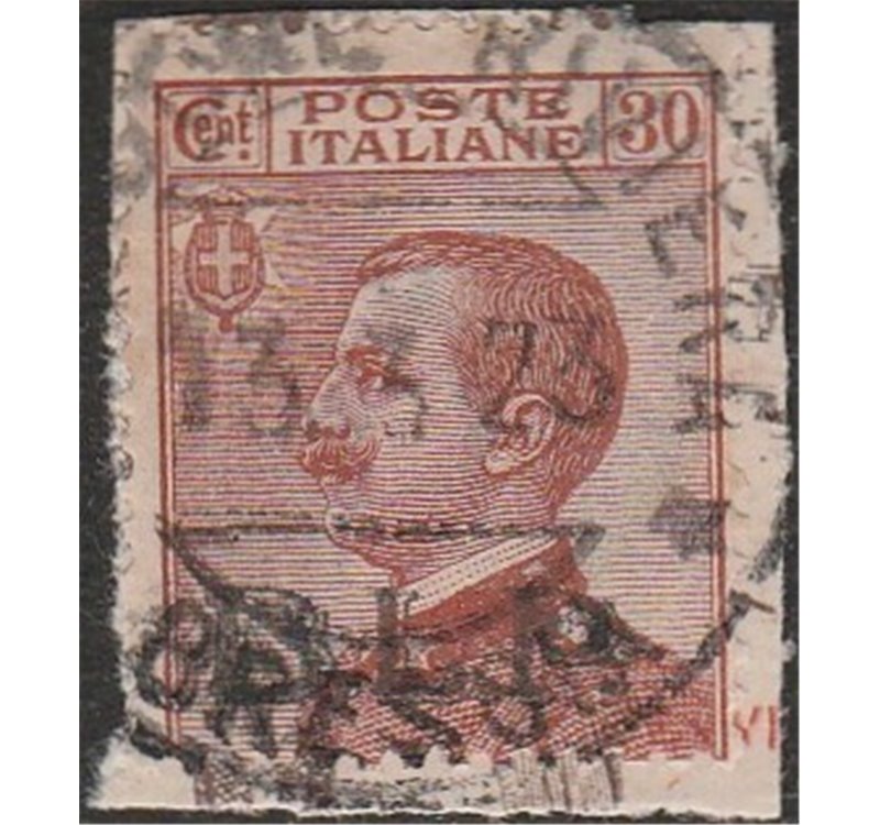 Italia 1923 - B.L.P. 30 c. bruno arancio con sovrastampa tipografica "BLP" del III tipo Cat. € 450 (U)