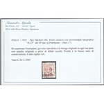 Italia 1923 - B.L.P. 30 c. bruno arancio con sovrastampa tipografica "BLP" del III tipo Cat. € 450 (U)