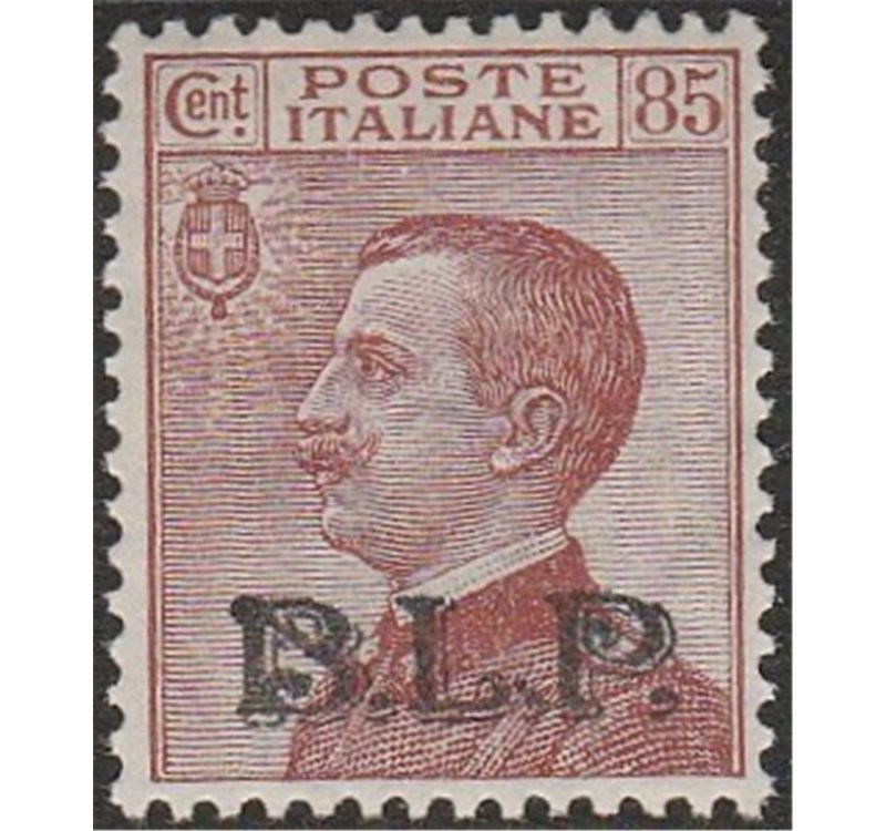 Italia 1923 - B.L.P. tipo Michetti 85 c. Bruno Rosso con sovrastampa "BLP" del III tipo Cat. € 1375 (**)
