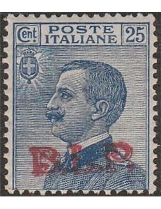 Italia 1923 - B.L.P.  Tipo Michetti 25 c. azzurro con sovrastampa "BLP" del III tipo Cat. € 1375 (**)