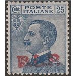 Italia 1923 - B.L.P.  Tipo Michetti 25 c. azzurro con sovrastampa "BLP" del III tipo Cat. € 1375 (**)