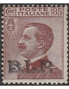 Italia 1923 - B.L.P. tipo Michetti 85 c. bruno rosso con sovrastampa "BLP" del III tipo  Cat. € 1375 (**)