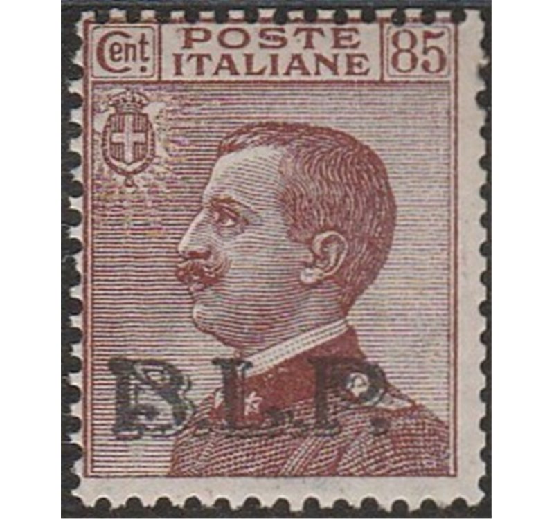 Italia 1923 - B.L.P. tipo Michetti 85 c. bruno rosso con sovrastampa "BLP" del III tipo  Cat. € 1375 (**)