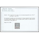 Italia 1923 - B.L.P. tipo Leoni 15 c. grigio con sovrastampa tipografica rossa "BLP" del III tipo Cat. € 1750 (**)