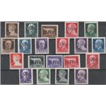Italia 1944 - Repubblica Sociale Imperiale, la serie con sovrastampa "G.N.R." di Verona. Cat. € 7000 (**)