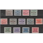 Italia 1944 -R.S.I. Segnatasse d'Italia del 1934 con sovrastampa "G.N.R." di Verona. Cat. € 4000 (**)