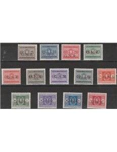 Italia 1944 - R.S.I. Segnatasse d'Italia del 1934 con sovrast. "G.N.R" di Verona. Cat. € 4000 (**)