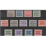 Italia 1944 - R.S.I. Segnatasse d'Italia del 1934 con sovrast. "G.N.R" di Verona. Cat. € 4000 (**)