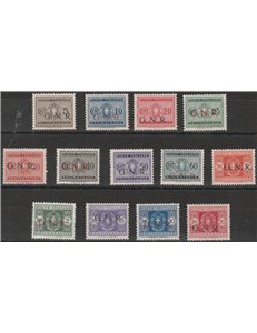 Italia 1944 - R.S.I. Segnatasse d'Italia del 1934 con sovrastampa "G.N.R" di Verona o Brescia Cat. € 3000 (**)