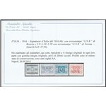 Italia 1944 - R.S.I. Segnatasse d'Italia del 1934 con sovrastampa "G.N.R" di Verona o Brescia Cat. € 3000 (**)