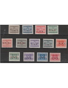 Italia 1944 - R.S.I. Segnatasse d'Italia del 1934 con sovr. "G.N.R" di Verona o Brescia Cat. € 3000 (**)