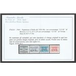 Italia 1944 - R.S.I. Segnatasse d'Italia del 1934 con sovr. "G.N.R" di Verona o Brescia Cat. € 3000 (**)
