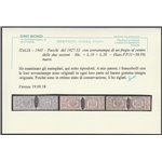 Italia 1945 - R.S.I. Serie Pacchi del 1927-32 con sovrastampa di un fregio al centro delle due sezioni Cat. € 450 (**)