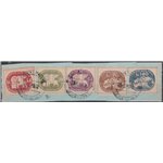 Italia 1945 - Luogotenenza CORALIT  "Leone di San Marco" su frammento con annulli di Brescia Cat. € 1500 (U)