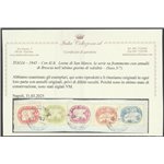 Italia 1945 - Luogotenenza CORALIT  "Leone di San Marco" su frammento con annulli di Brescia Cat. € 1500 (U)