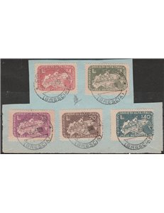 Italia 30/06/1945 - Luogotenenza CORALIT Serie "Ciclista" con ann. di Brescia dell'ult. giorno di validità Cat. € 1500 (U)