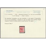 1945 - C.L.N. Savona Monumenti Distrutti, la serie con sovr. "C.L.N Savona" Cert.: Biondi. Cat. €1150 (**)