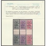Italia 1945 - C.L.N. Sondalo l'emissione in coppia con interspazio di gruppo Cert.: Biondi. Cat. CEI € 30000++ (**)