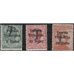 1918-19 - Trentino Francobolli di Venezia Tridentina con sovr. di una "T" nera, la serie. Cat. € 67,50 (**)