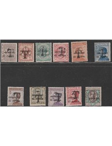 1918-19 - Trentino Alto Adige Bolzano 1 Serie di Trento e Trieste con sovr. di una "T" nera Cat. € 717 (**)