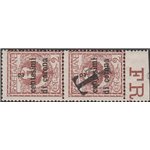 1918-19 - Trentino Varietà Bolzano 1  f.lli di Trento e Trieste, coppia verticale del 2 c. Cert.: Biondi. Cat. € 720 (**)
