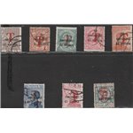 1918-19 - Trentino Alto Adige Bolzano1 F.lli di Trento e Trieste con sovr. di una "T" in rosso, la serie. Cat. € 685 (U)
