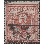 1918-19 - Trentino Bolzano 3 Floreale 2 c. con sovr " T 5" tra linee orizzontali Cat. € 220 (U)