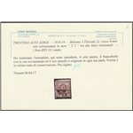 1918-19 - Trentino Bolzano 3 Floreale 2 c. con sovr " T 5" tra linee orizzontali Cat. € 220 (U)