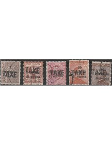 1918-19 - Trentino Bolzano 3 Trento e Trieste con sovr. orizzontale " TAXE" in nero Cat. € 1850 (U)