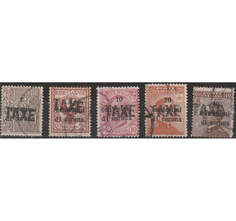 1918-19 - Trentino Bolzano 3 Trento e Trieste con sovr. orizzontale " TAXE" in nero Cat. € 1850 (U)