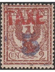 1919 - Trentino Bolzano 3 Floreale 2 c. con sovr. "TAXE" in rosso e "5" in violetto Cat. € 330 (**)