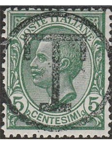 1919 - Trentino Alto Adige Bolzano 3 Leoni 5 c. con sovr. "T" grande in un cerchio Cat. € 480 (**)