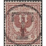 1919 - Trentino Alto Adige Bolzano 3 Floreale 2 c. con sovr. "T" grande in un cerchio Cat. € 165 (**)
