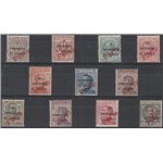1919 - Trentino Bolzano 3 Trento e Trieste, la serie con sovr. in rosso "Porto" Cat. € 12720 (**)