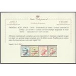 1919 - Trentino Bolzano 3 Trento e Trieste, la serie con sovr. in rosso "Porto" Cat. € 12720 (**)