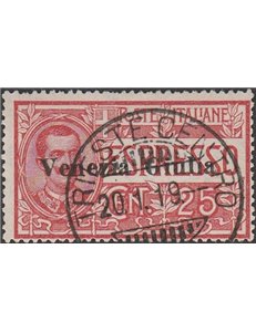1919 - Venezia Giulia Espresso 25 c. con sovrastampa "Venezia Giulia" Cat. € 500 (U)